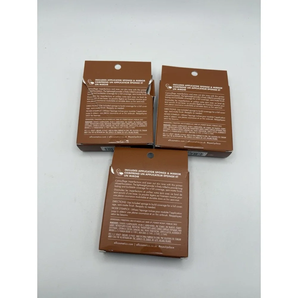 New 3x elf Camo‎ Powder Foundation .28oz 8g Tan 460 W Bronze Lot Of 3